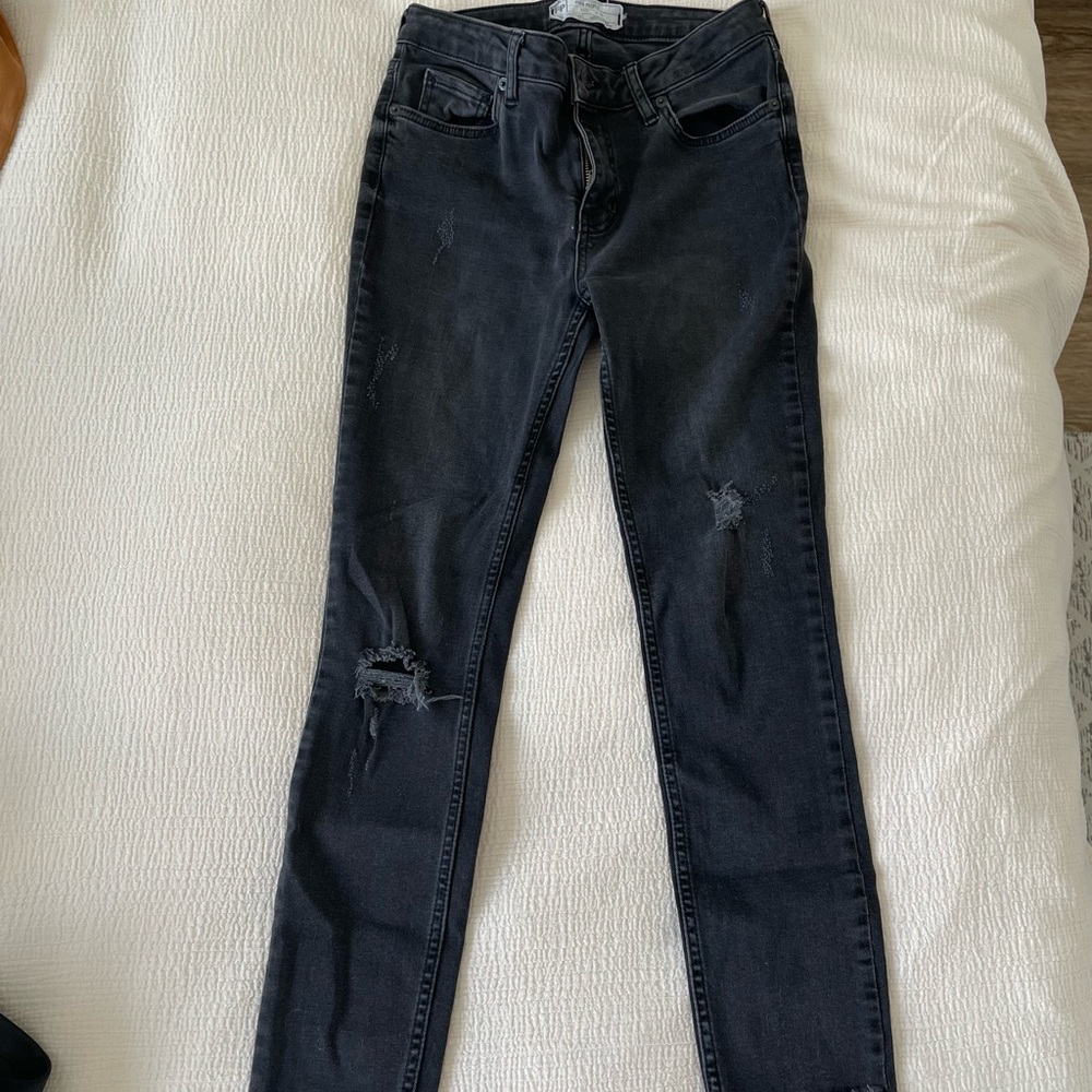 Free People Jean W/ fringe bottom